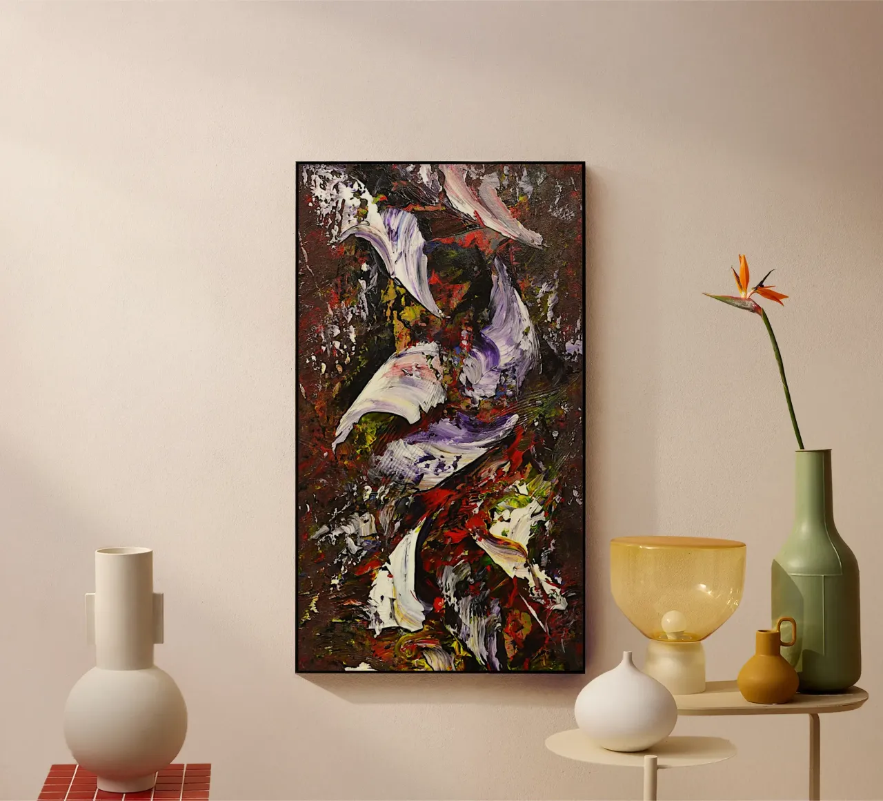 NOTTE ILLUMINATA plexiglass da Thierry Vobmann Abstract painting