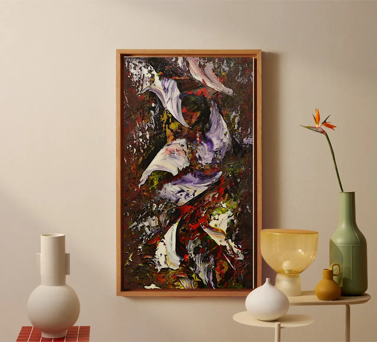 ILLUMINATED NIGHT canvas by Thierry Vobmann Abstract painting