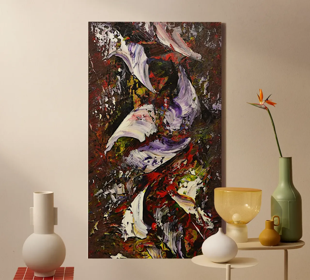 ILLUMINATED NIGHT canvas by Thierry Vobmann Abstract painting