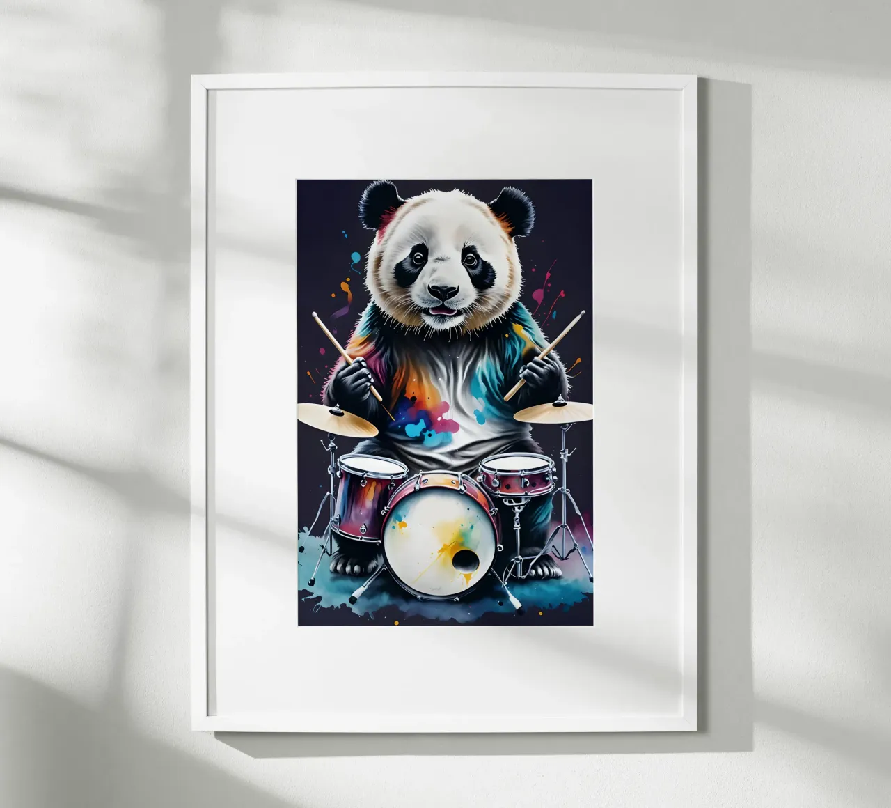 Musica con i tamburi dei panda carta hahnemühle da MakArena