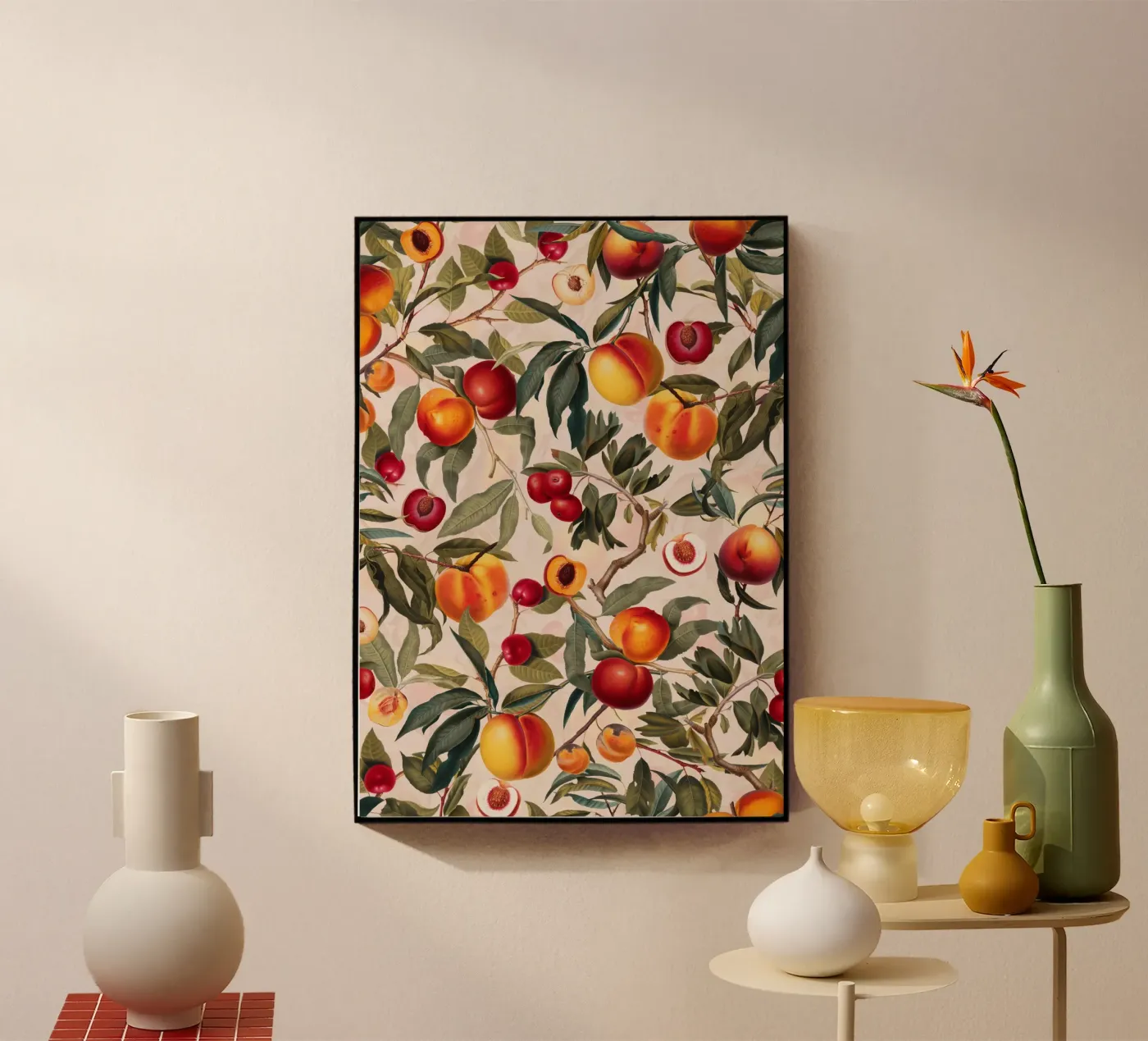 Vintage Fruit Pattern XXIII plexiglass da burcukorkmazyurek