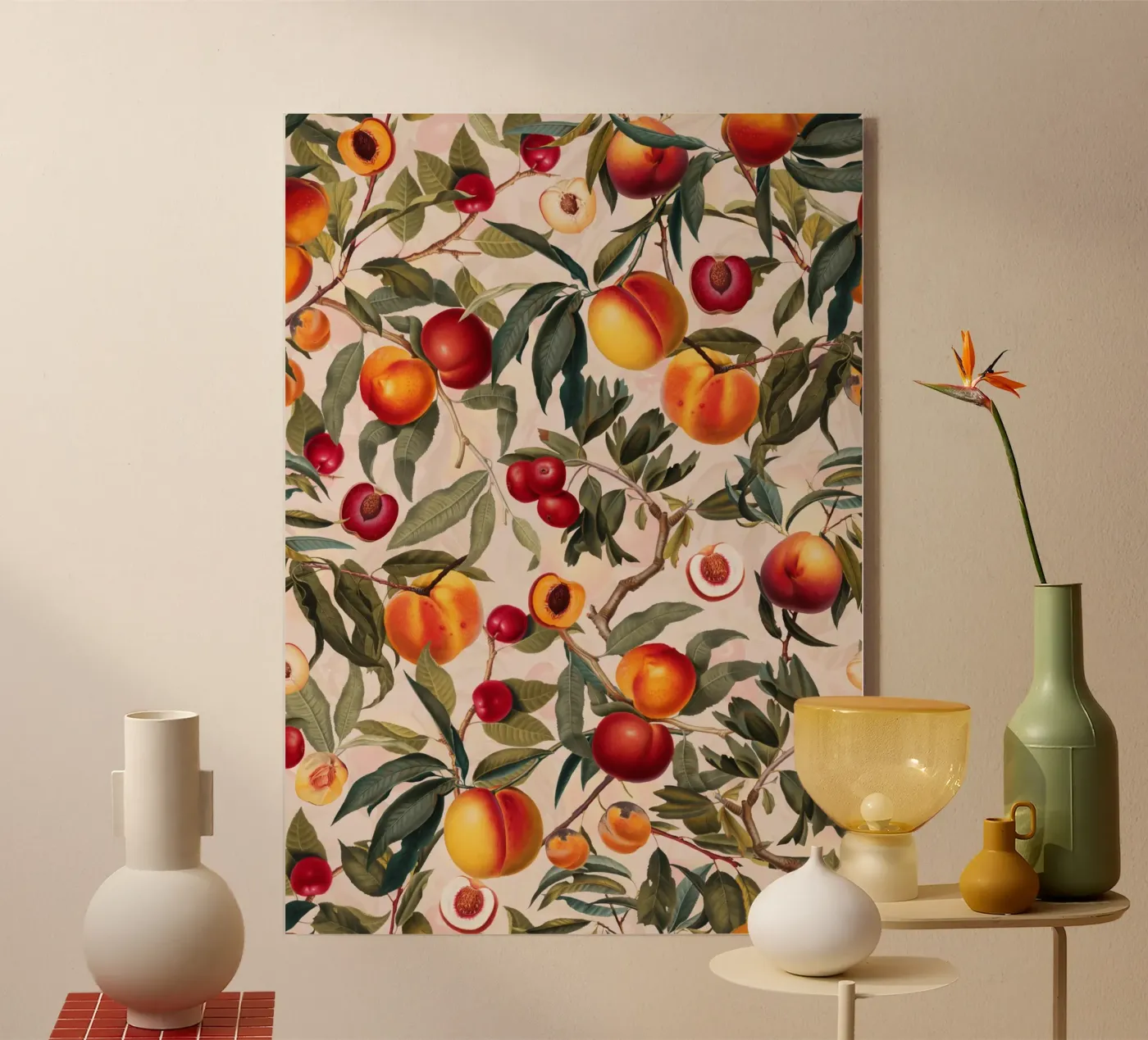 Vintage Fruit Pattern XXIII plexiglass da burcukorkmazyurek