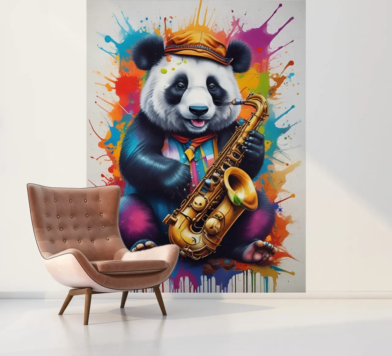 Panda saxophone music photo wallpaper by MakArena