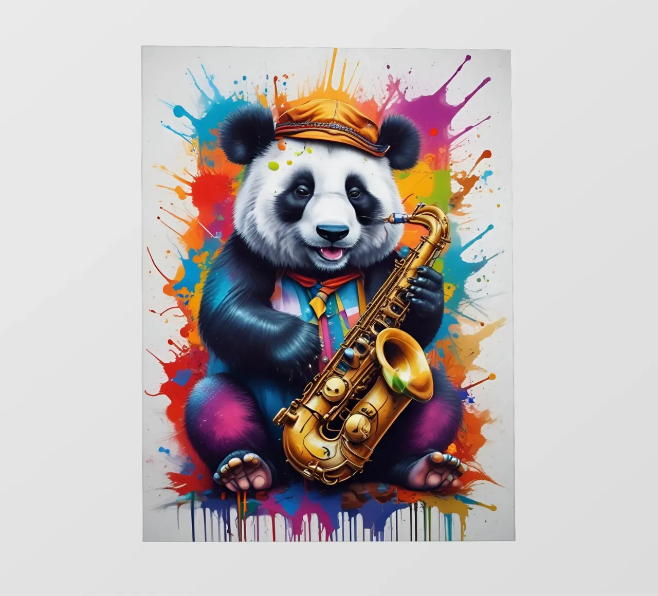 Panda saxophone music photo wallpaper by MakArena