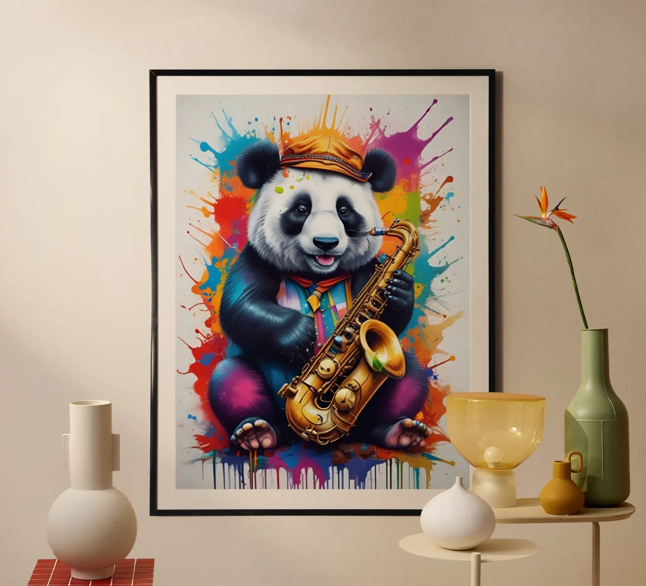 Panda saxophone music hahnemühle by MakArena