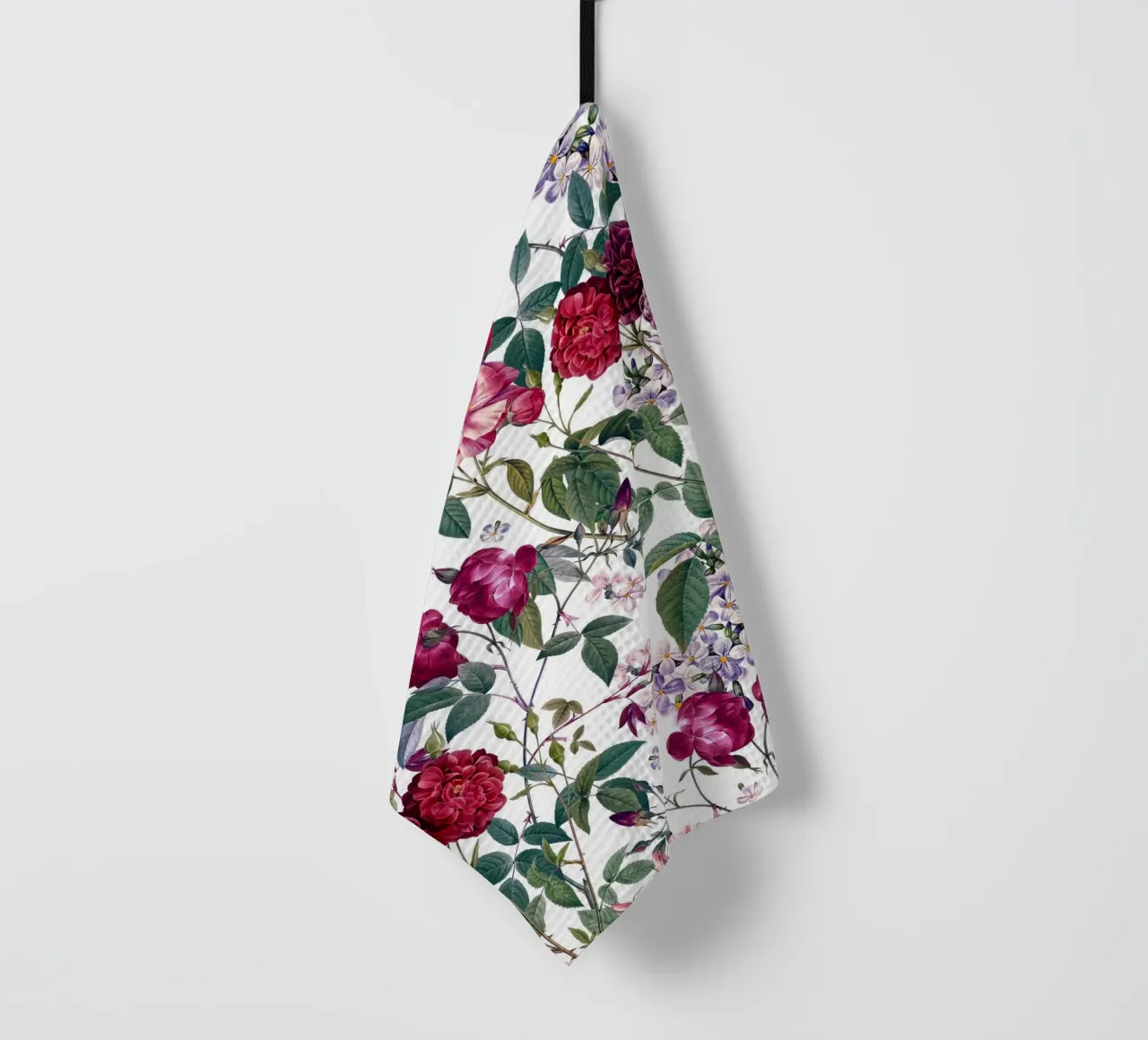 Rose Garden IV tea towel by burcukorkmazyurek