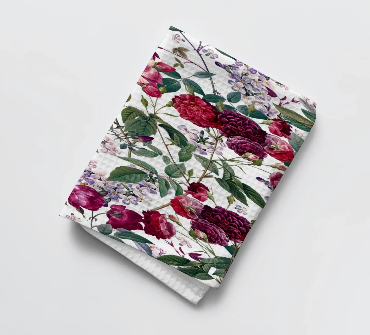 Rose Garden IV tea towel by burcukorkmazyurek