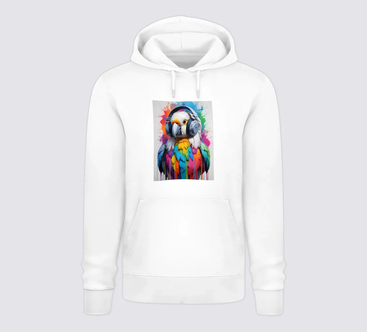 Colorful graffiti Parrot meloman felpa con cappuccio da MakArena