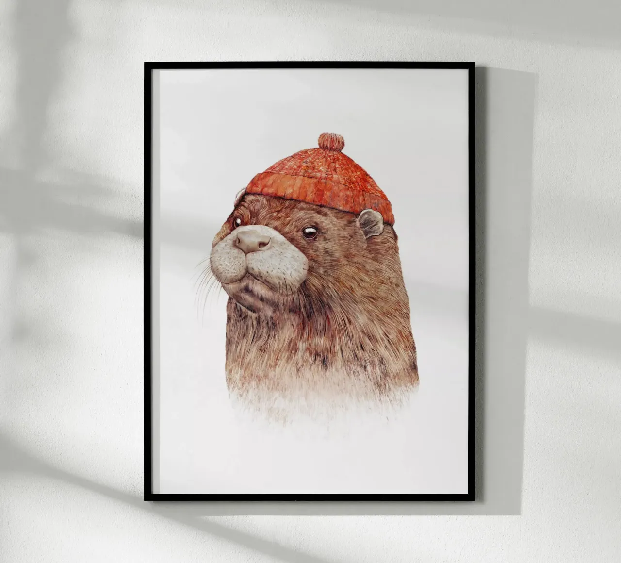 Otter poster con telaio in legno da Animal Crew
