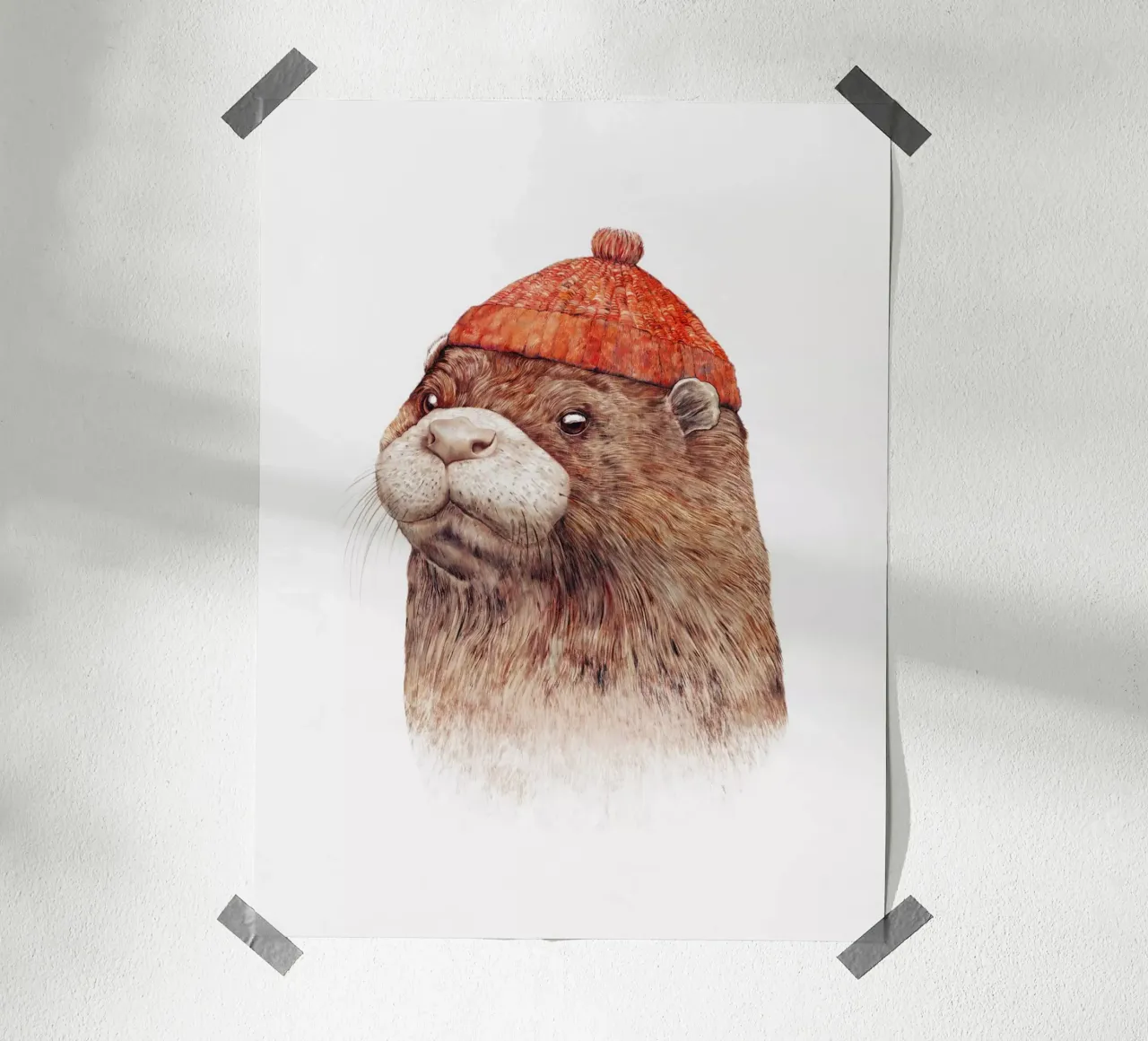 Otter poster con telaio in legno da Animal Crew