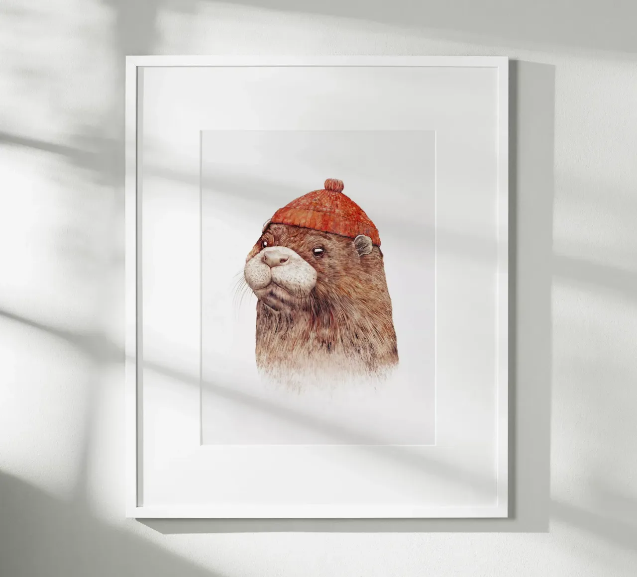 Otter poster con telaio in legno da Animal Crew