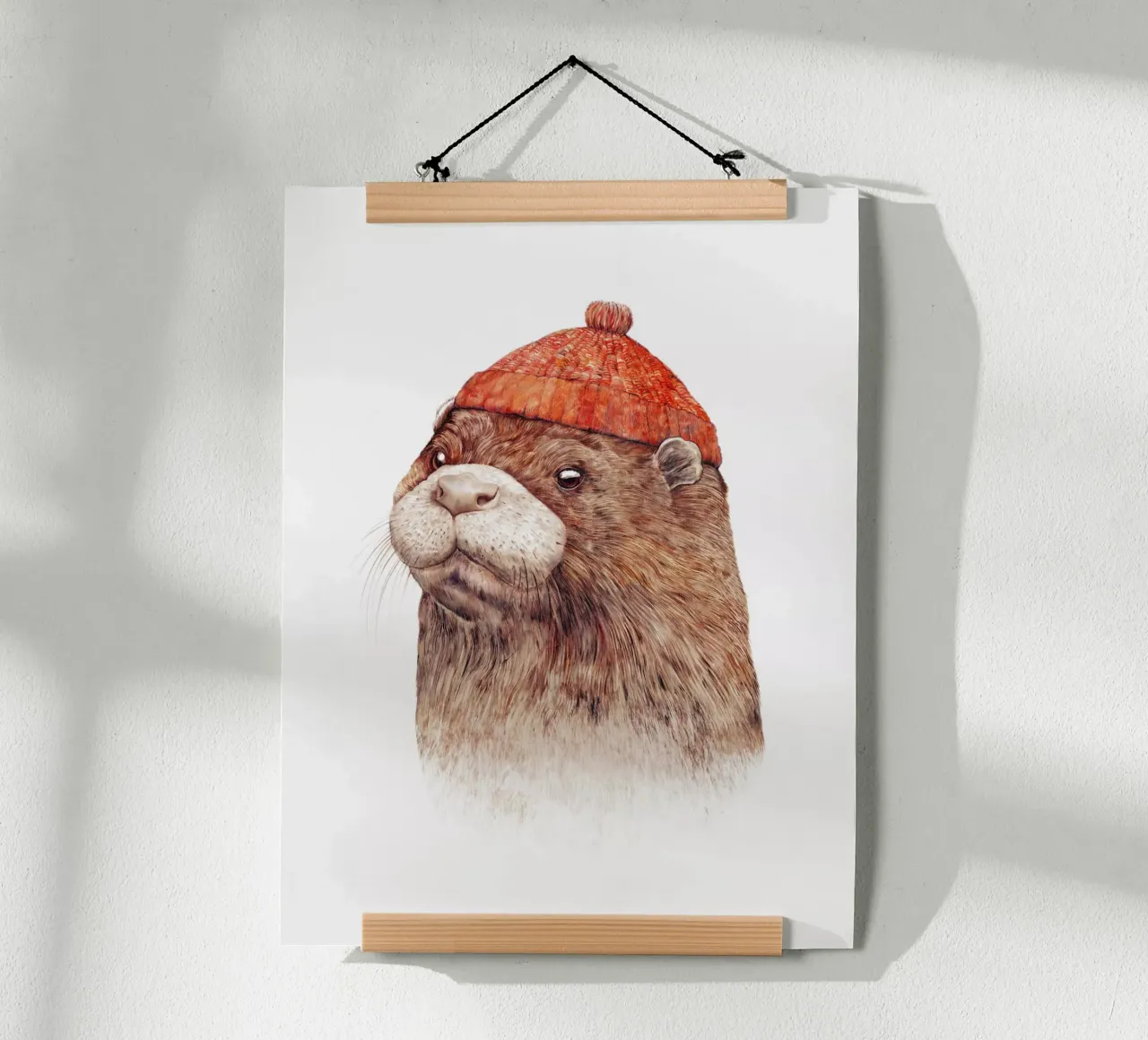 Otter poster con telaio in legno da Animal Crew
