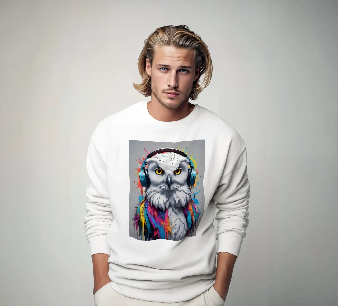 Gufo bianco music art felpa da MakArena
