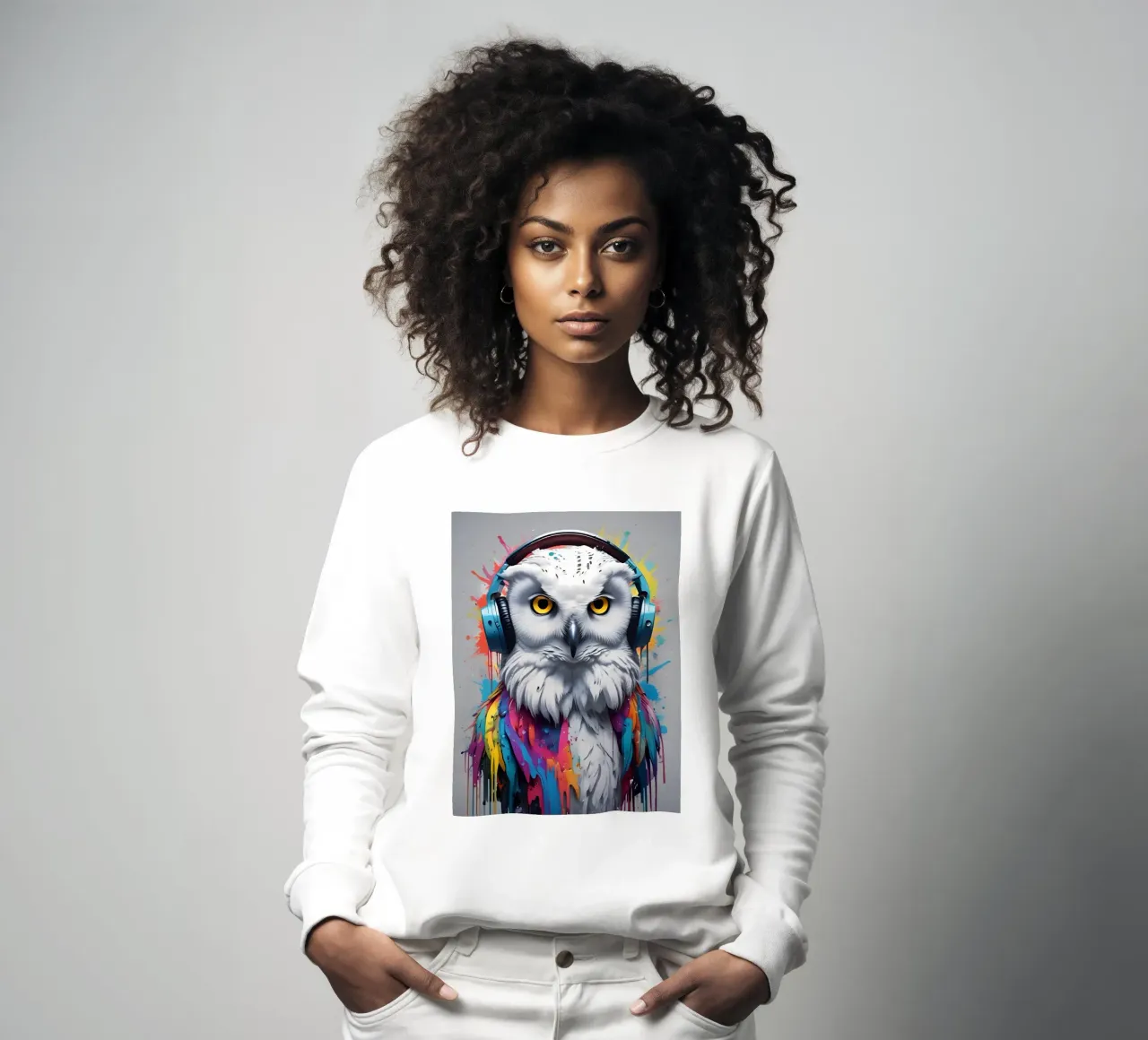 Gufo bianco music art felpa da MakArena