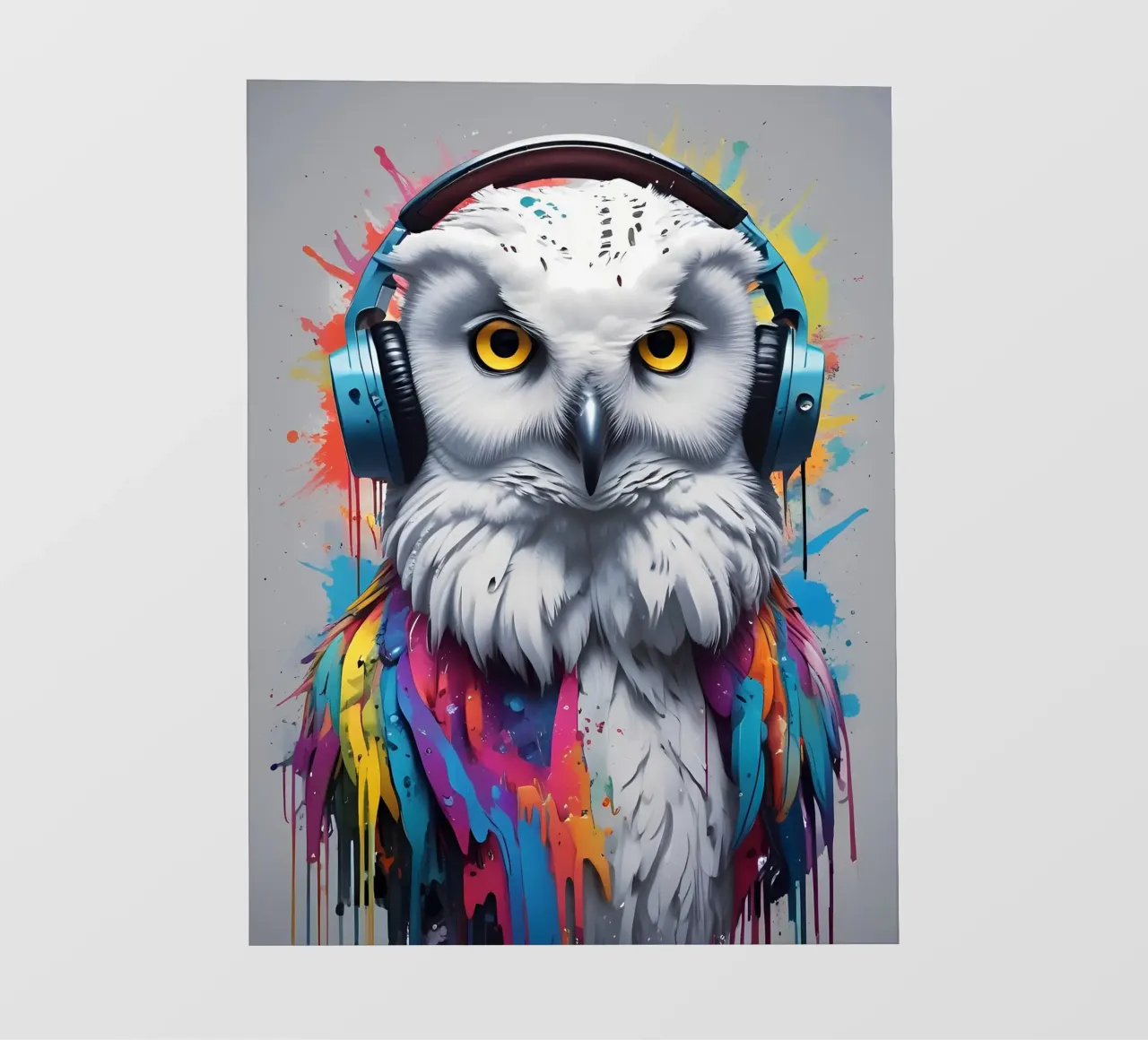Gufo bianco music art telo in pvc da MakArena