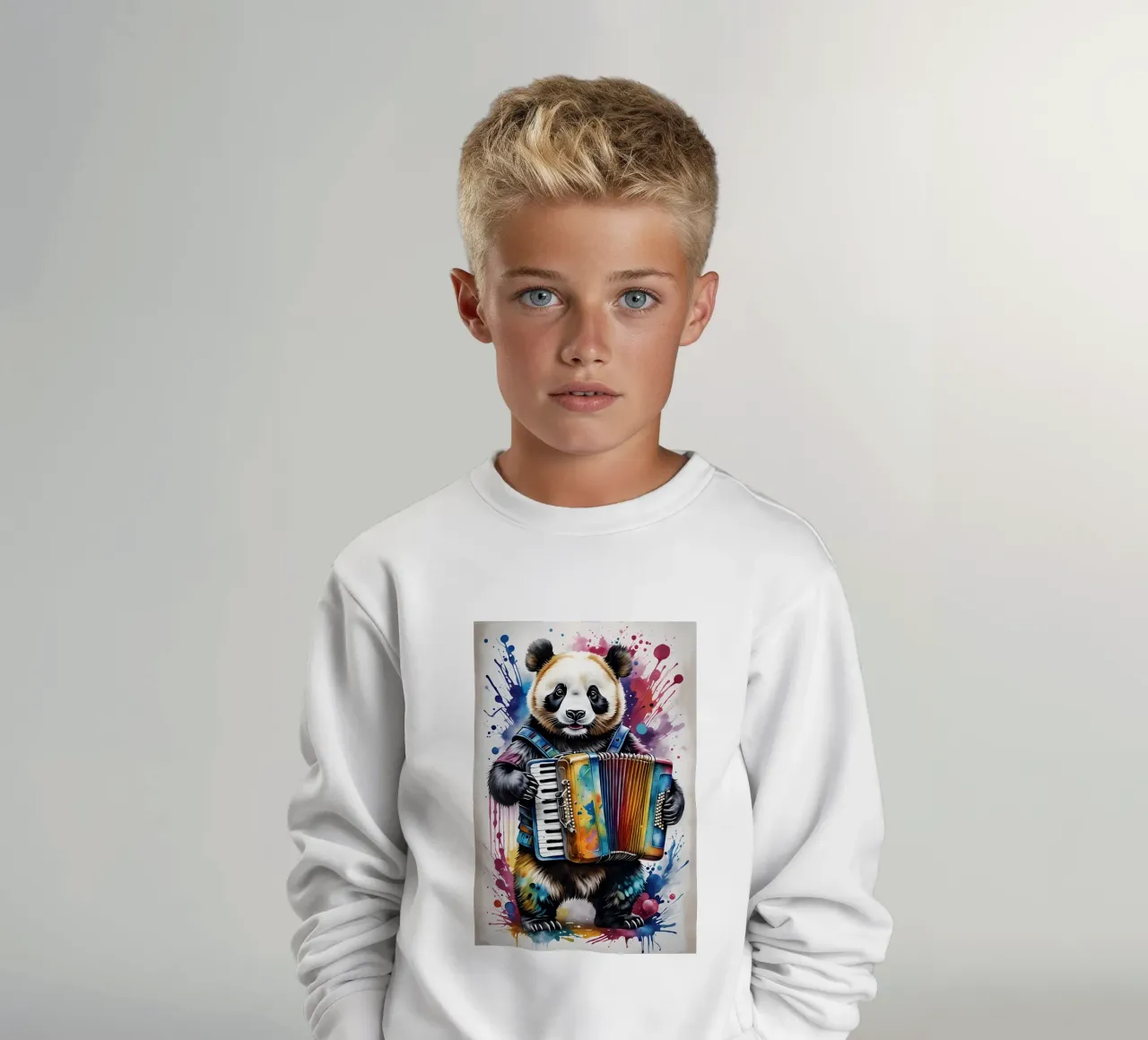 Panda accordion music felpa bambino da MakArena