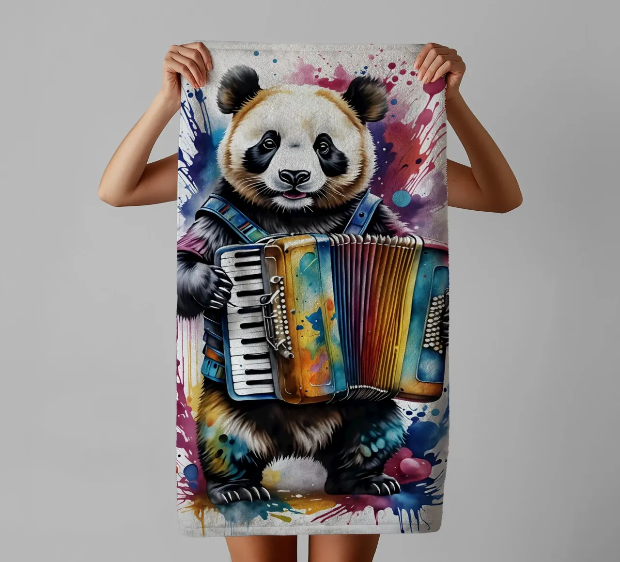 Panda accordion music asciugamano da bagno da MakArena