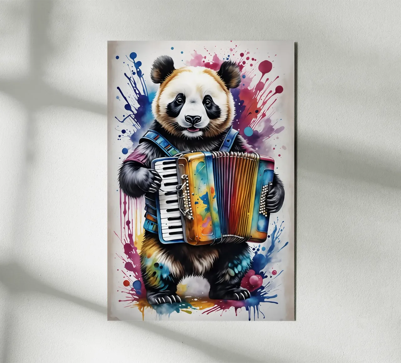 Panda accordion music alluminio dibond da MakArena