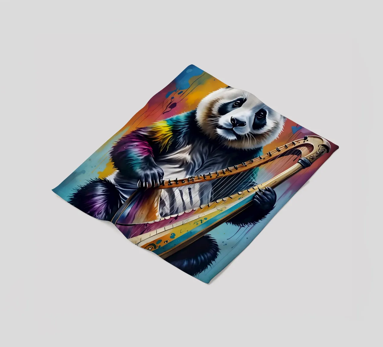 Panda e arpa coperta in pile da MakArena