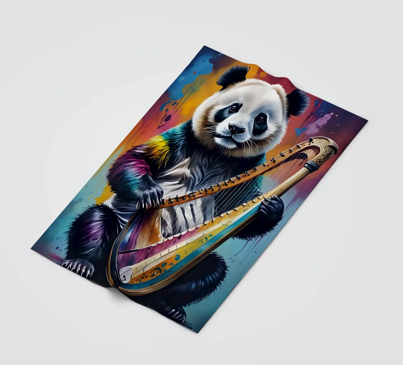 Panda e arpa coperta in pile da MakArena