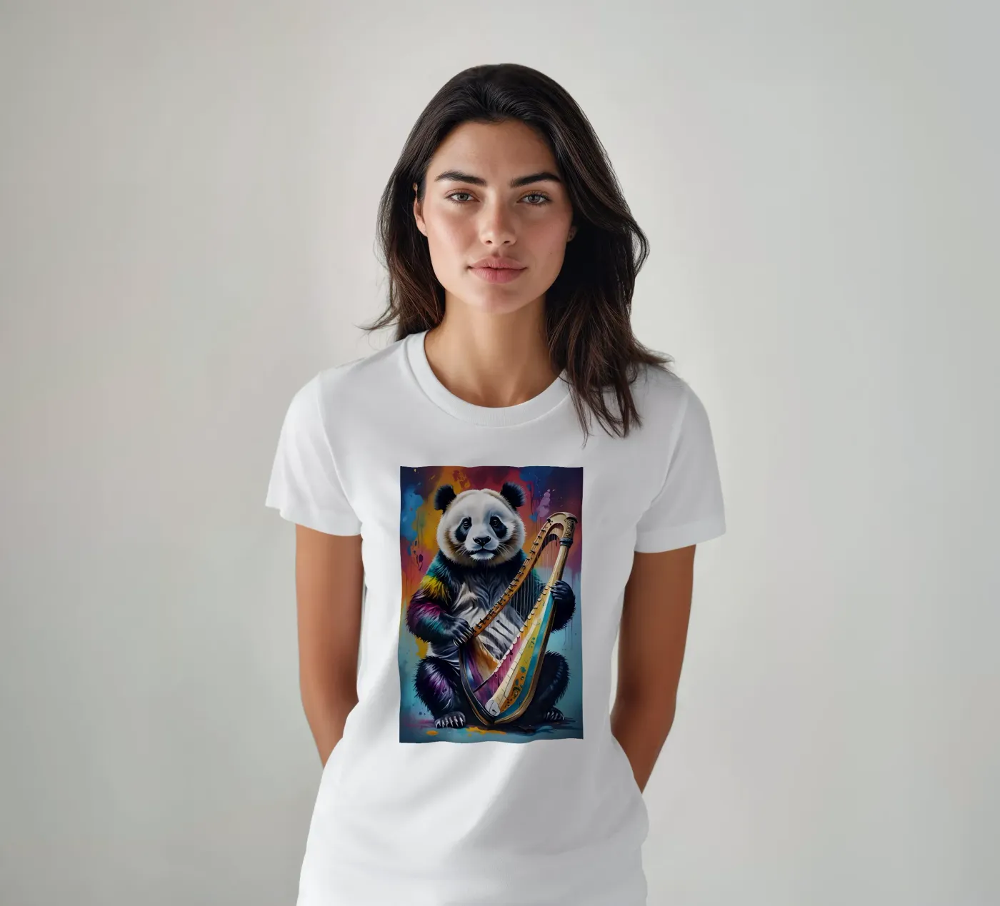 Panda and harp t-shirt da MakArena