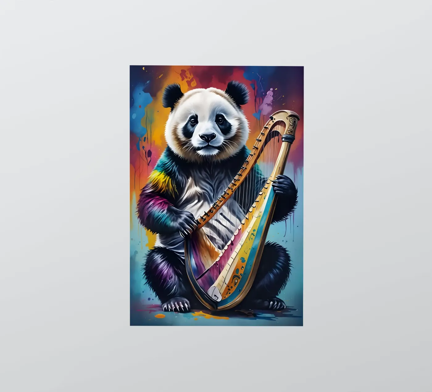 Panda e arpa adesivo da MakArena