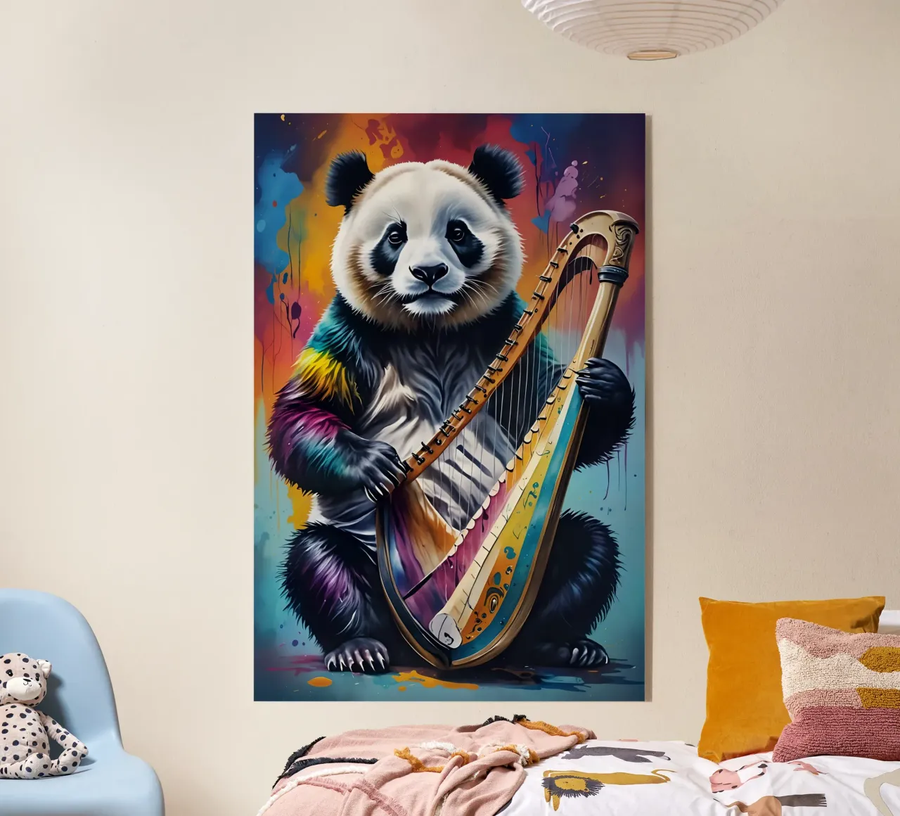 Panda e arpa plexiglass da MakArena