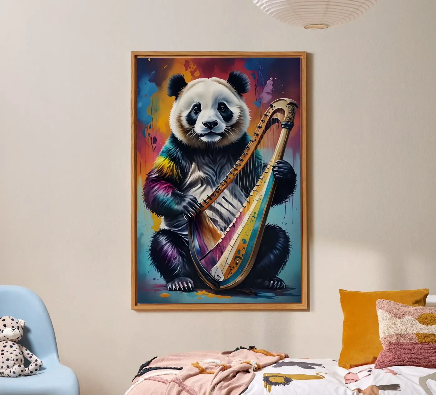 Panda and harp alu-dibond by MakArena