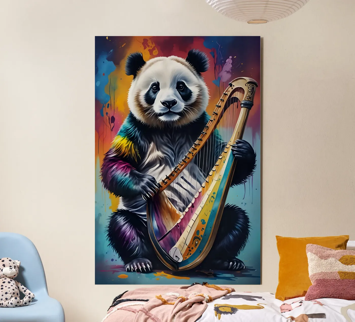 Panda and harp pannello forex da MakArena