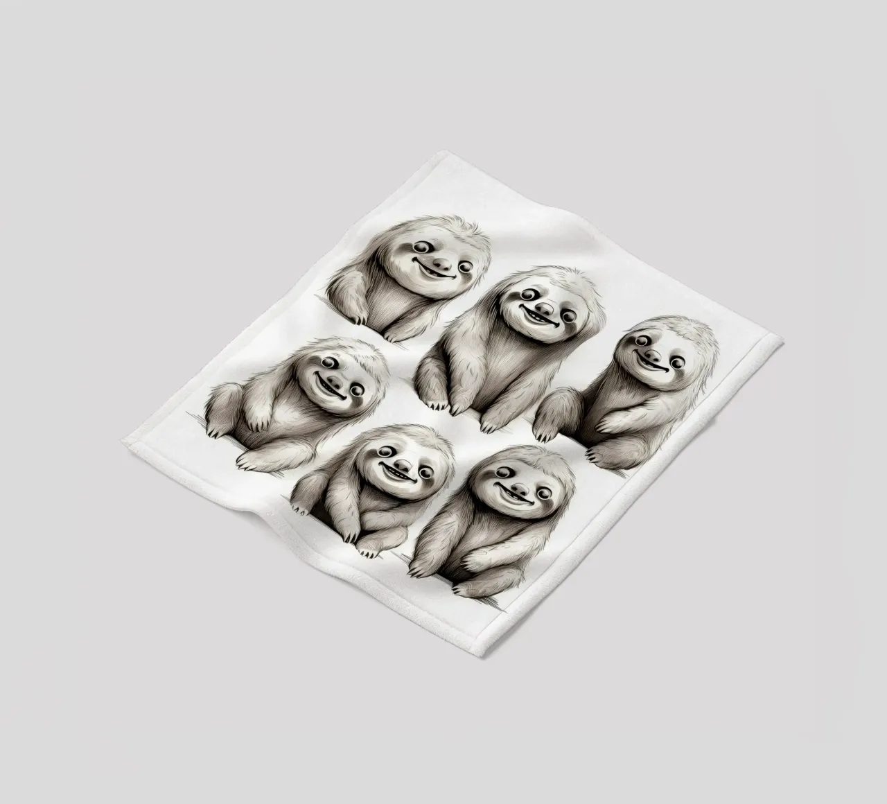 Retro-Faultierbande Fleecedecke von Funny Animals