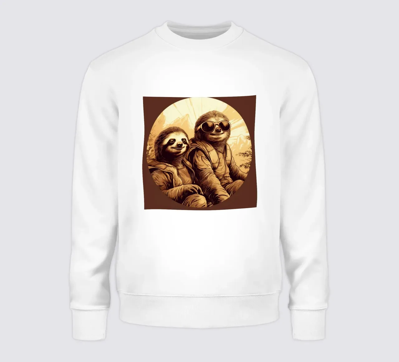 Retro Sloth Duo felpa da Funny Animals