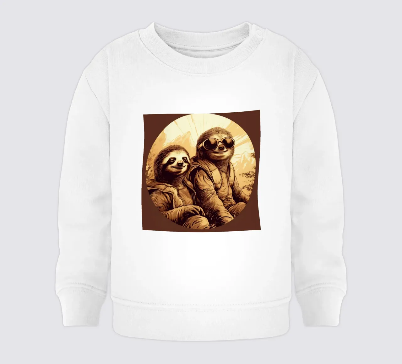 Retro Sloth Duo felpa neonato da Funny Animals