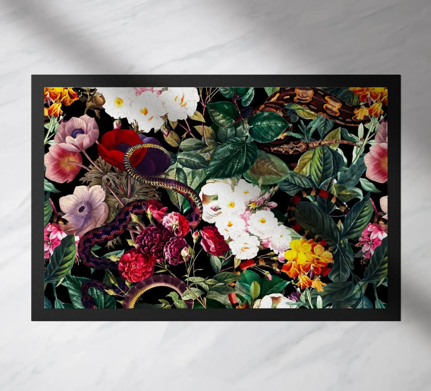 Flowers and Snake Pattern zerbino da burcukorkmazyurek