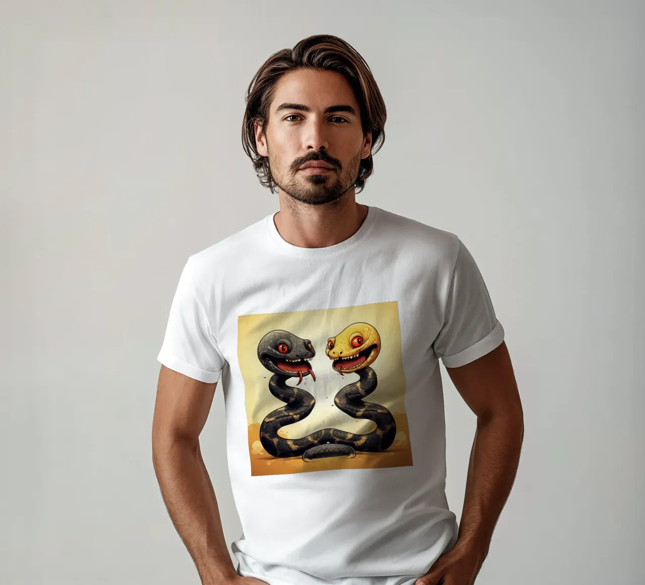 Retro Snake Duo t-shirt by Funny Animals