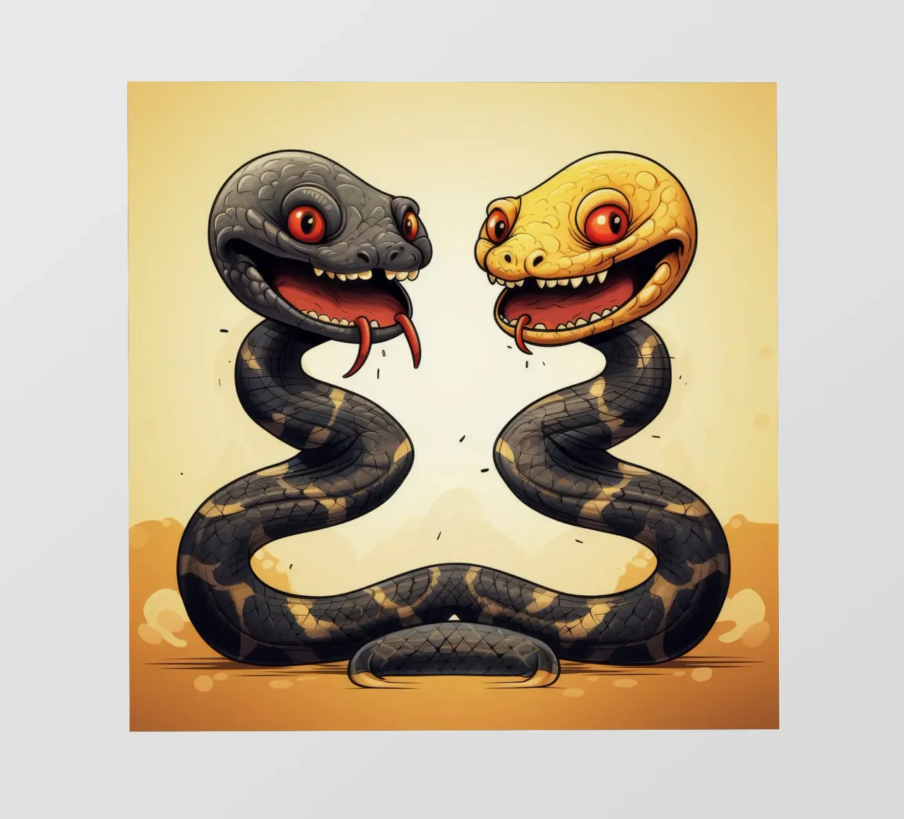 Retro Snake Duo backlit film by Funny Animals