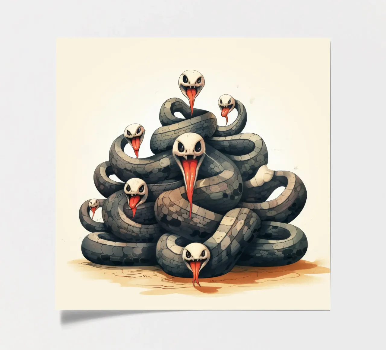 Retro Snake Gang sticker sheet by Funny Animals