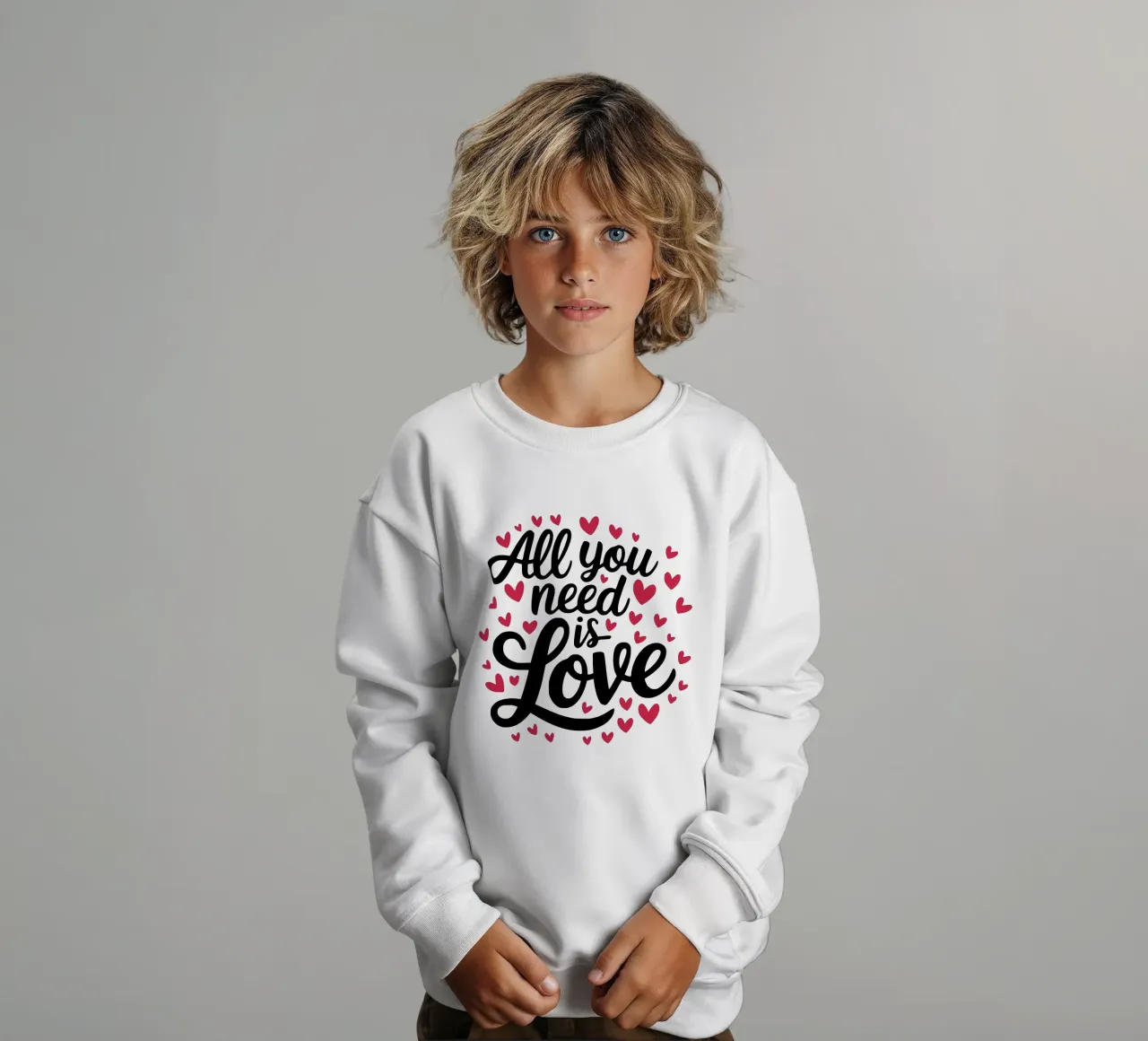 All you need is love felpa bambino da RB-Quotes