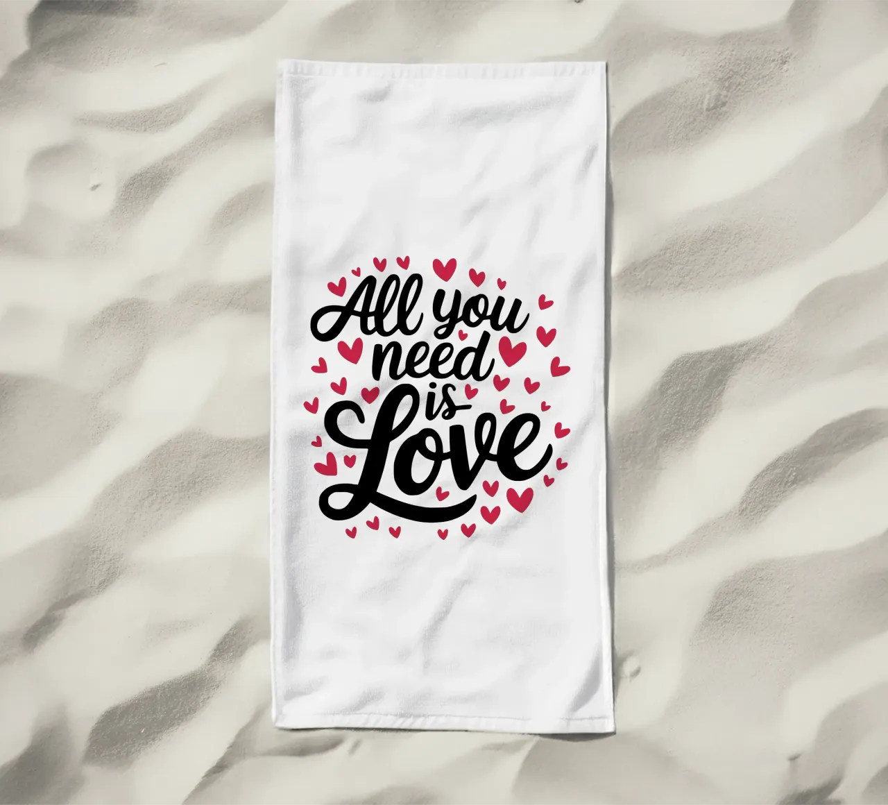 All you need is love beach towel by RB-Quotes