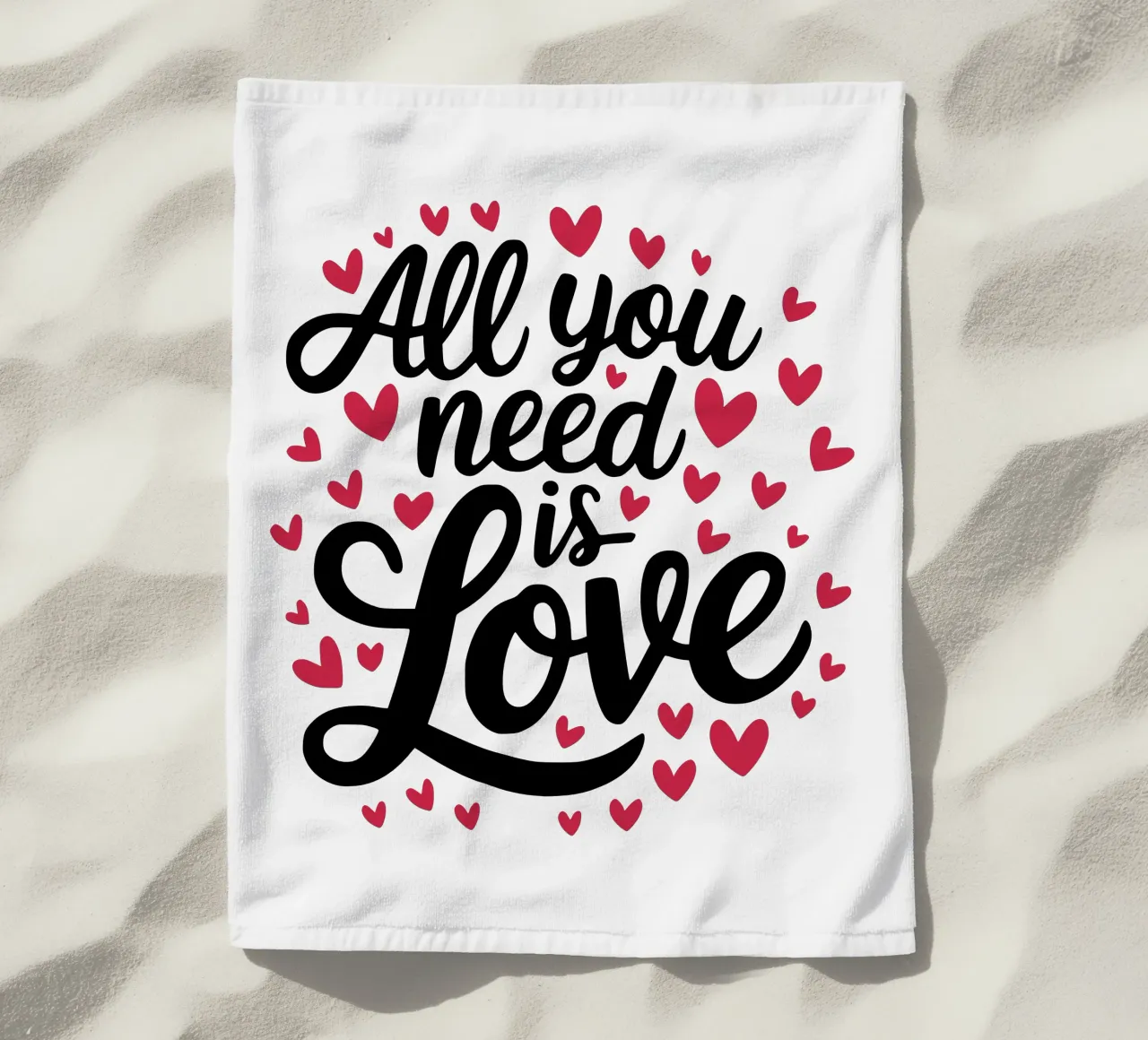 All you need is love beach towel by RB-Quotes