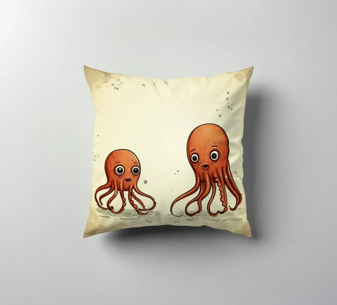 Retro Squid Duo cuscino da Funny Animals