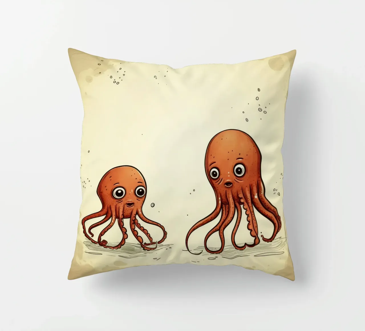 Retro Squid Duo cuscino da Funny Animals