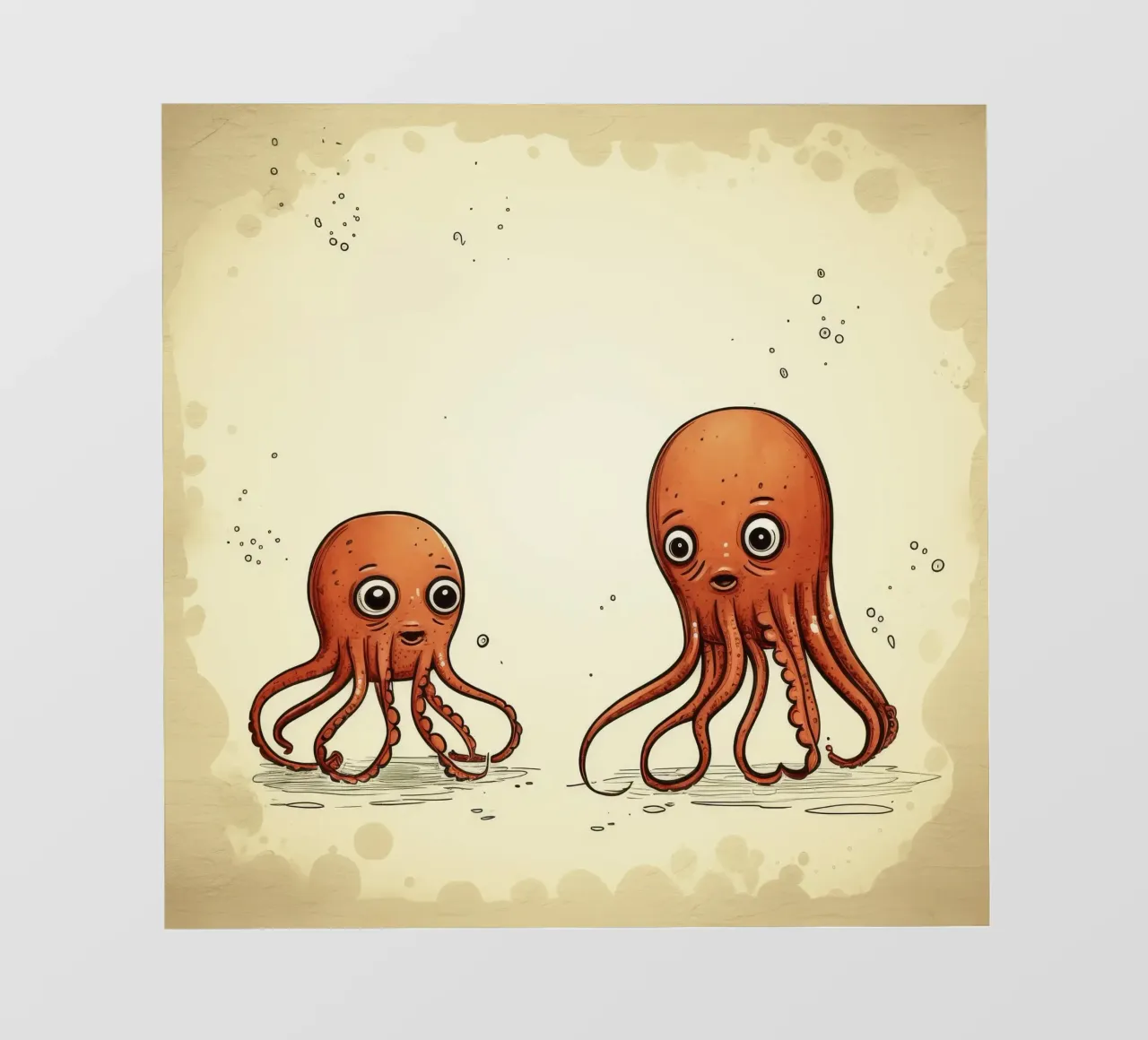 Retro Squid Duo telo in pvc da Funny Animals