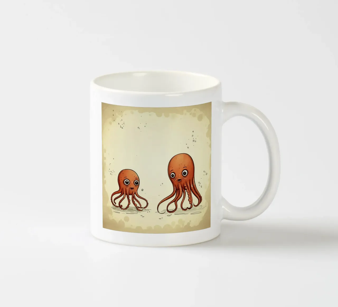 Retro Squid Duo tazza in ceramica da Funny Animals