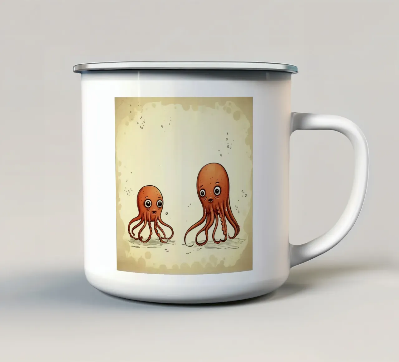 Retro Squid Duo tazza in smalto da Funny Animals