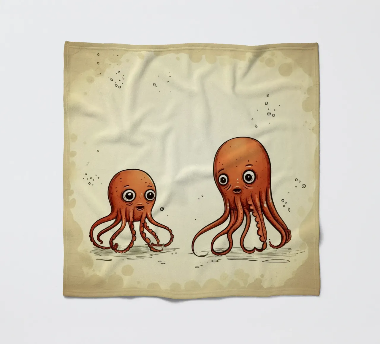 Retro Squid Duo coperta in pile da Funny Animals