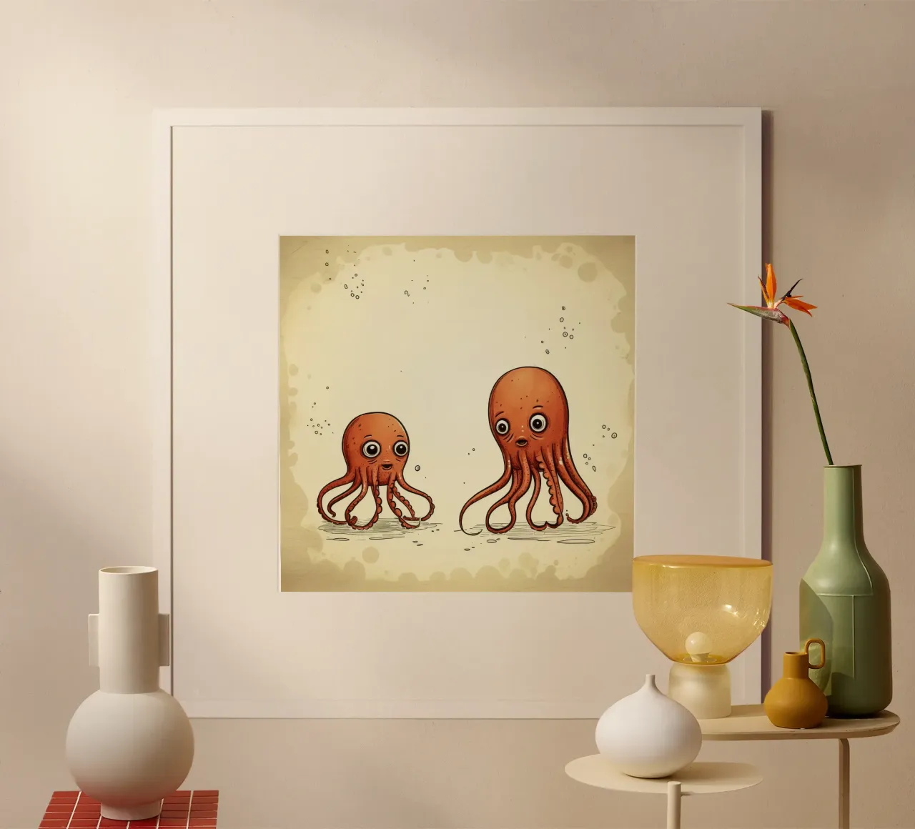 Retro Squid Duo carta hahnemühle da Funny Animals