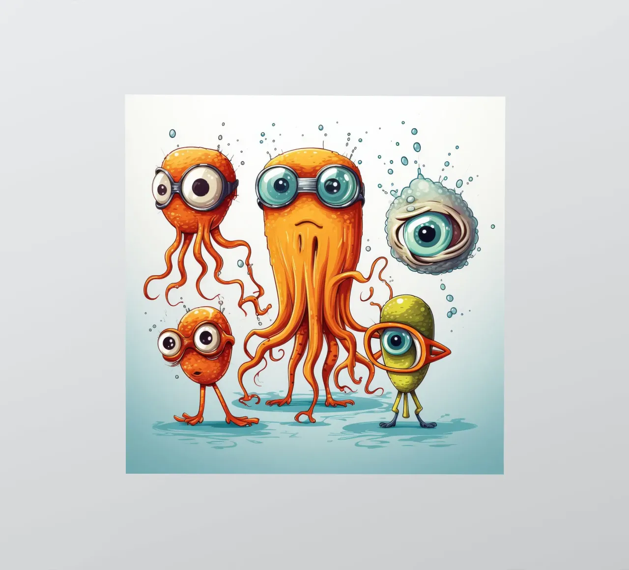 Retro Squid Gang sticker by Funny Animals