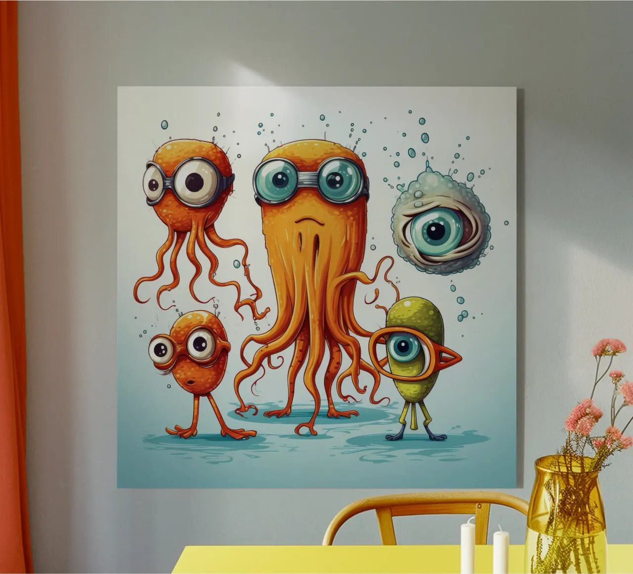 Pandilla Retro Squid metacrilato de Funny Animals