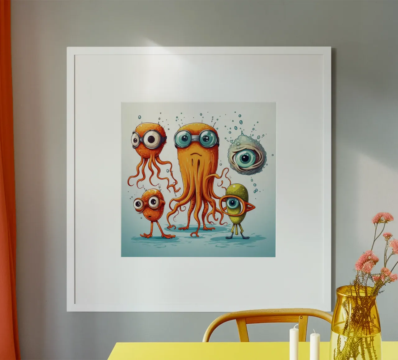 Pandilla Retro Squid hahnemühle de Funny Animals