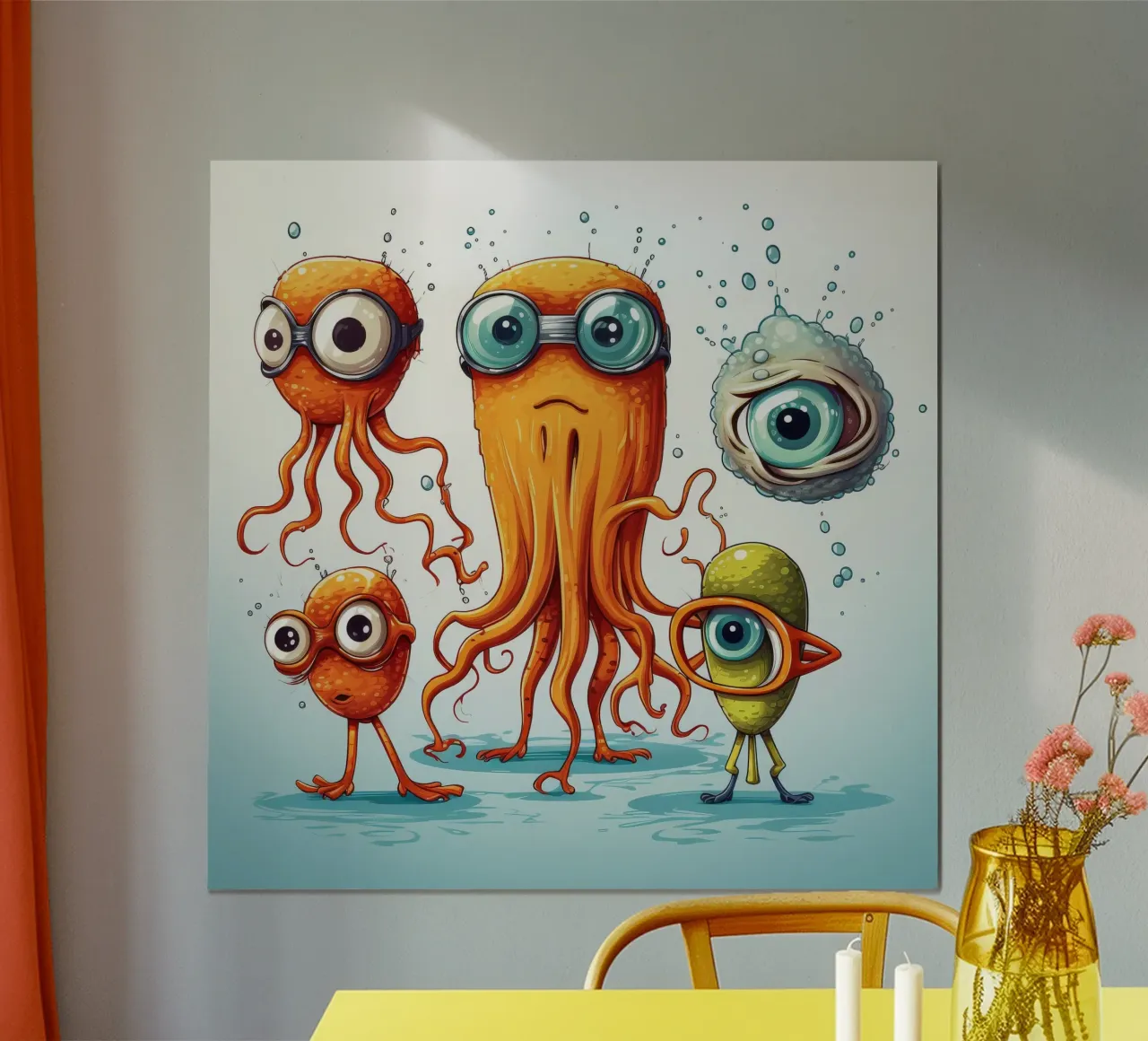 Pandilla Retro Squid hahnemühle de Funny Animals